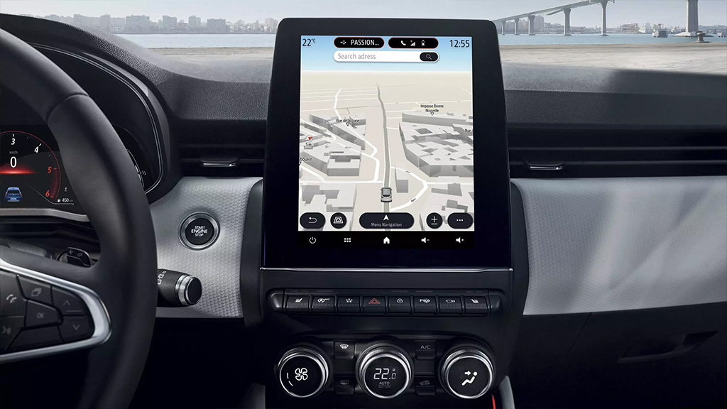 Renault Clio E-Tech hybrid Google Maps